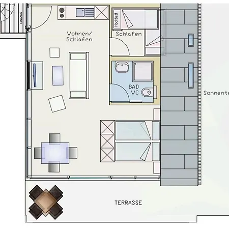 Lejlighed Seeblick 5 1og Grundbelegung 4 Pers *