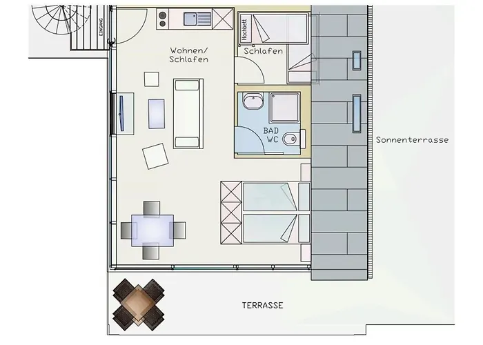 شقة Seeblick 5 1og Grundbelegung 4 Pers *